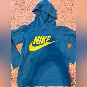 Nike Kids Blue and Yellow Hoodie